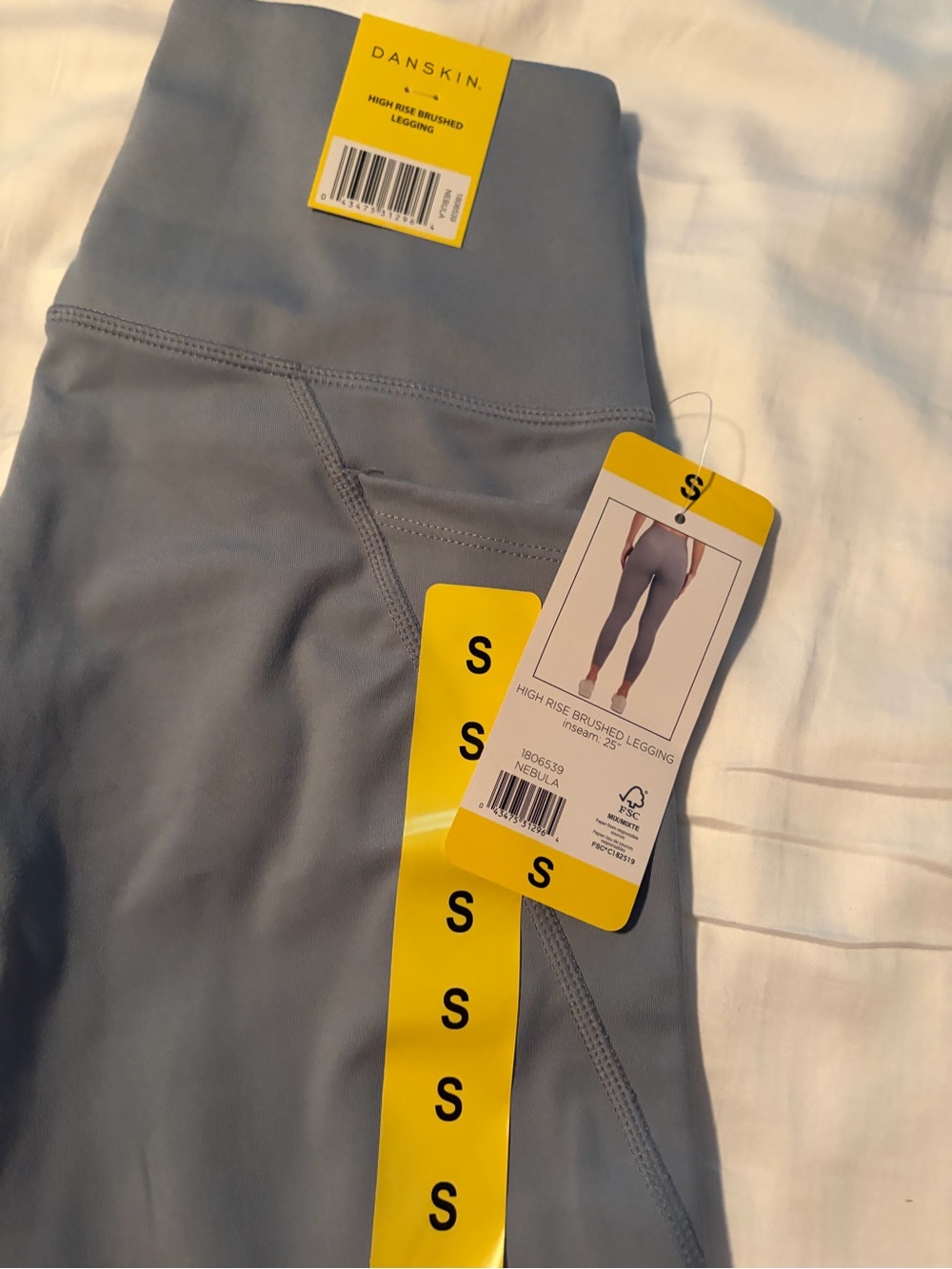 Danskin High-Rise Brushed Leggings - Light Blue